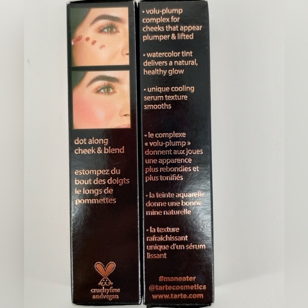 Tarte Maneater Blush & Glow Cheek Plump Set‎ Duo Two Raspberry Buffed Pink - Picture 4 of 7